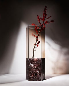 Rosso Levanto Terrazzo Pentagonal Narcissus 2017 Vase by Tino Seubert