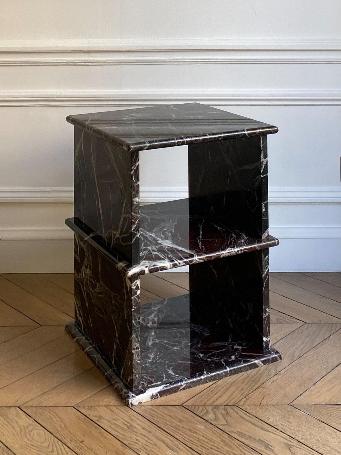 Rosso Levanto The Side Table by ALMARMO
Dimensions: D 40 x W 40 x H 57 cm. 
Materials: Polished Rosso Levanto marble.

“The Side Table” has been designed as a collectible - a unique and vibrant piece that celebrates the singular nature of the stone