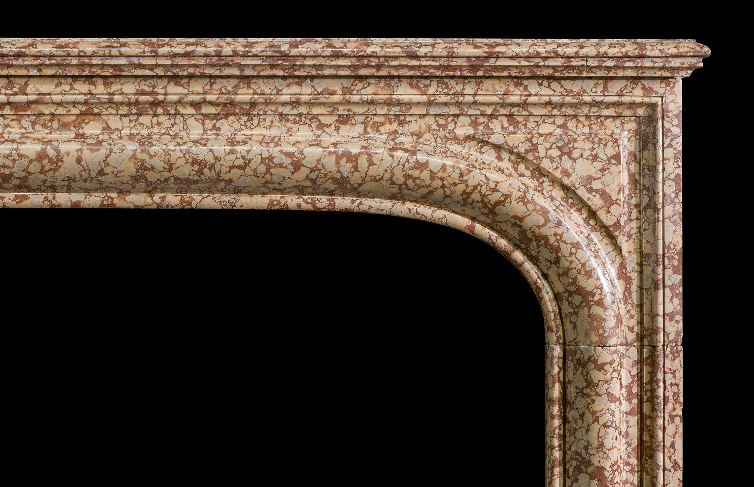 French Rosso Verona Louis XIV Marble Fireplace For Sale
