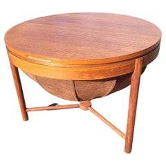 Rostad and Relling for Rasmus Solberg, Norway 1962 Teak & Leather Sewing Table