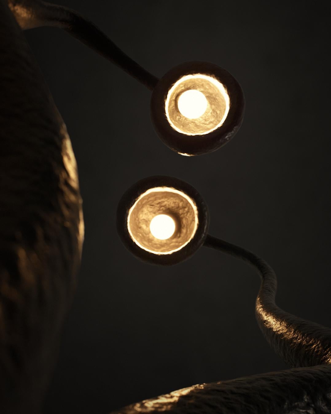 ROSTKI Floor Lamp Series, Organic Bionic Design, Recycled Paper For Sale 1