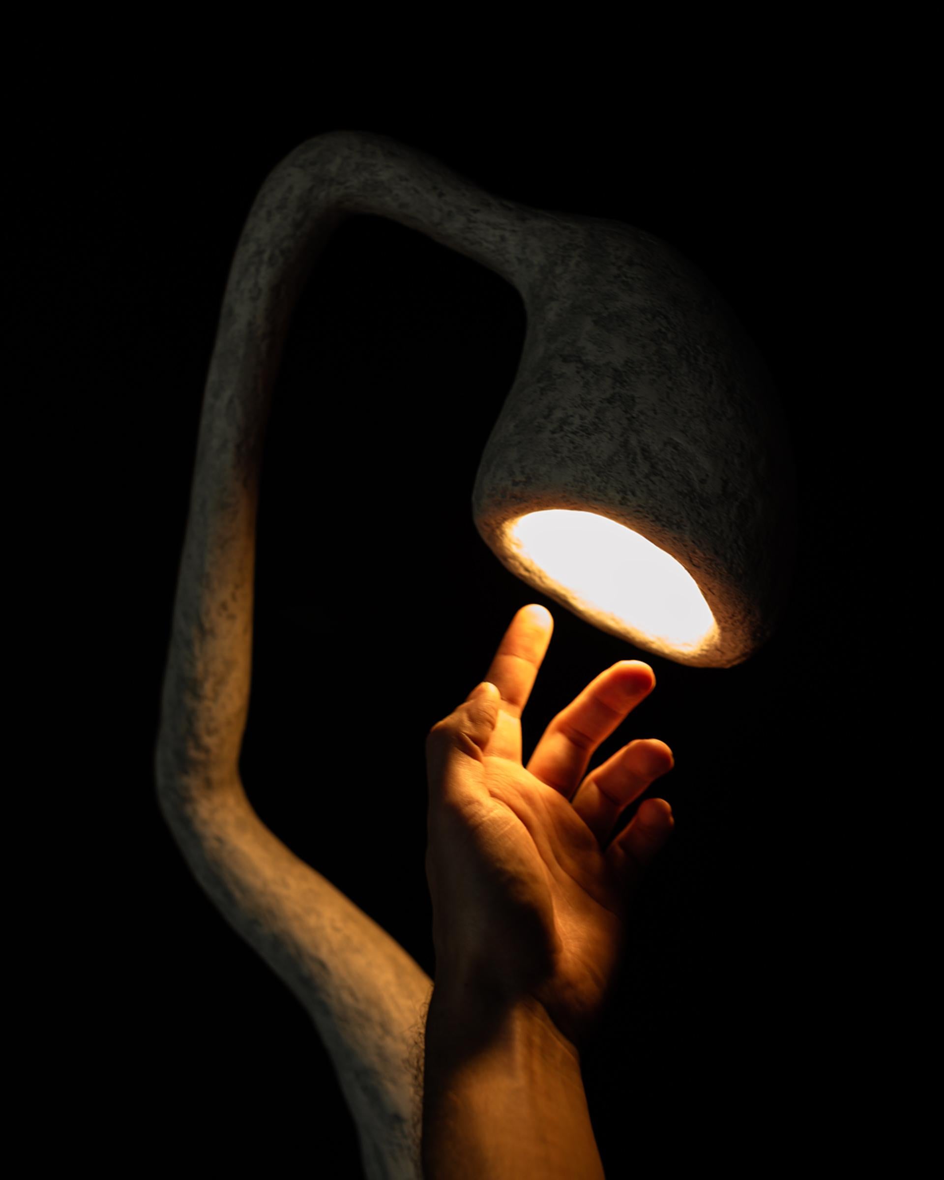 ROSTOCKI Contemporary Table Lamp Series, Organic Bionic Design, Recycled Paper For Sale 4