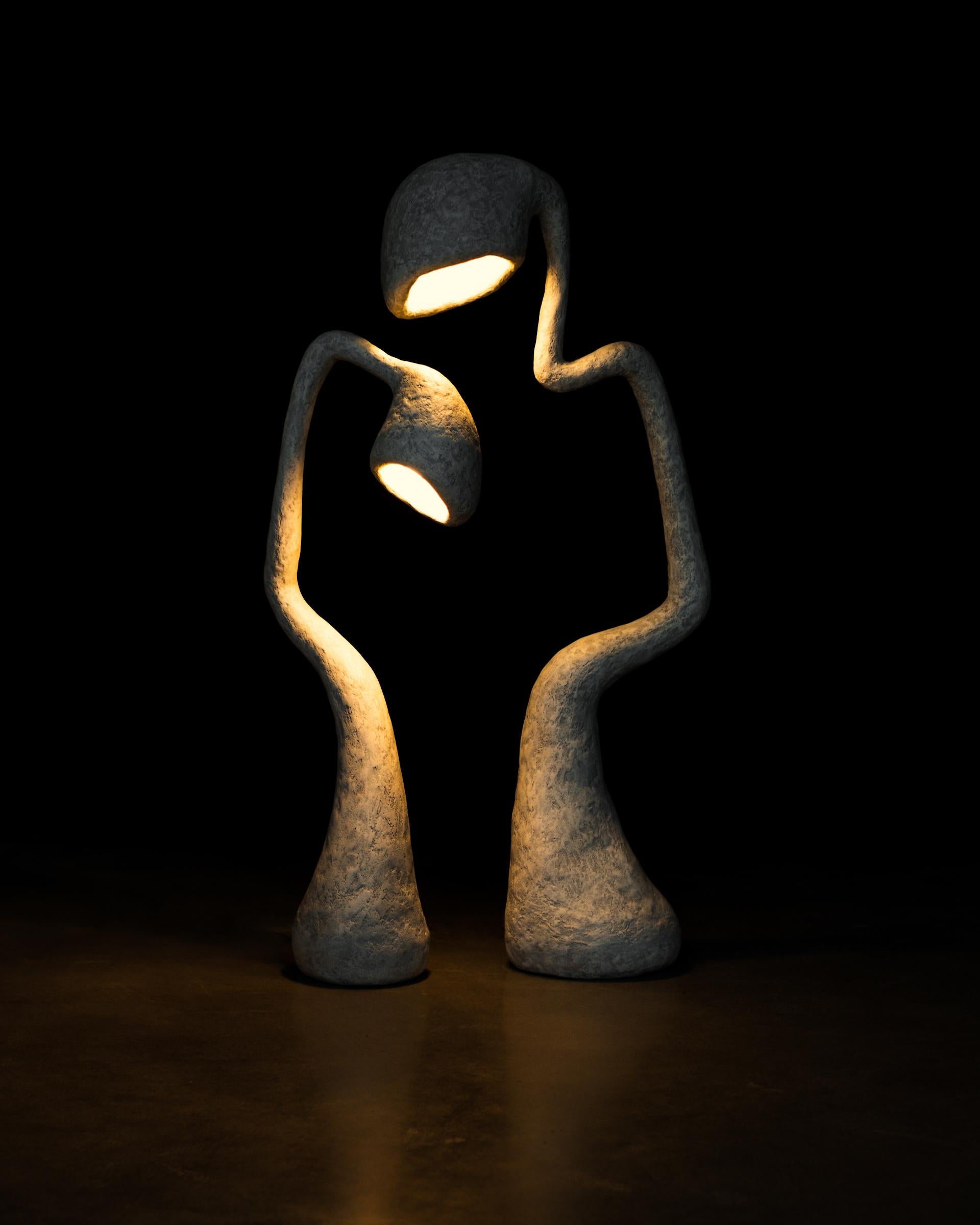 Italian ROSTOCKI Contemporary Table Lamp Series, Organic Bionic Design, Recycled Paper For Sale