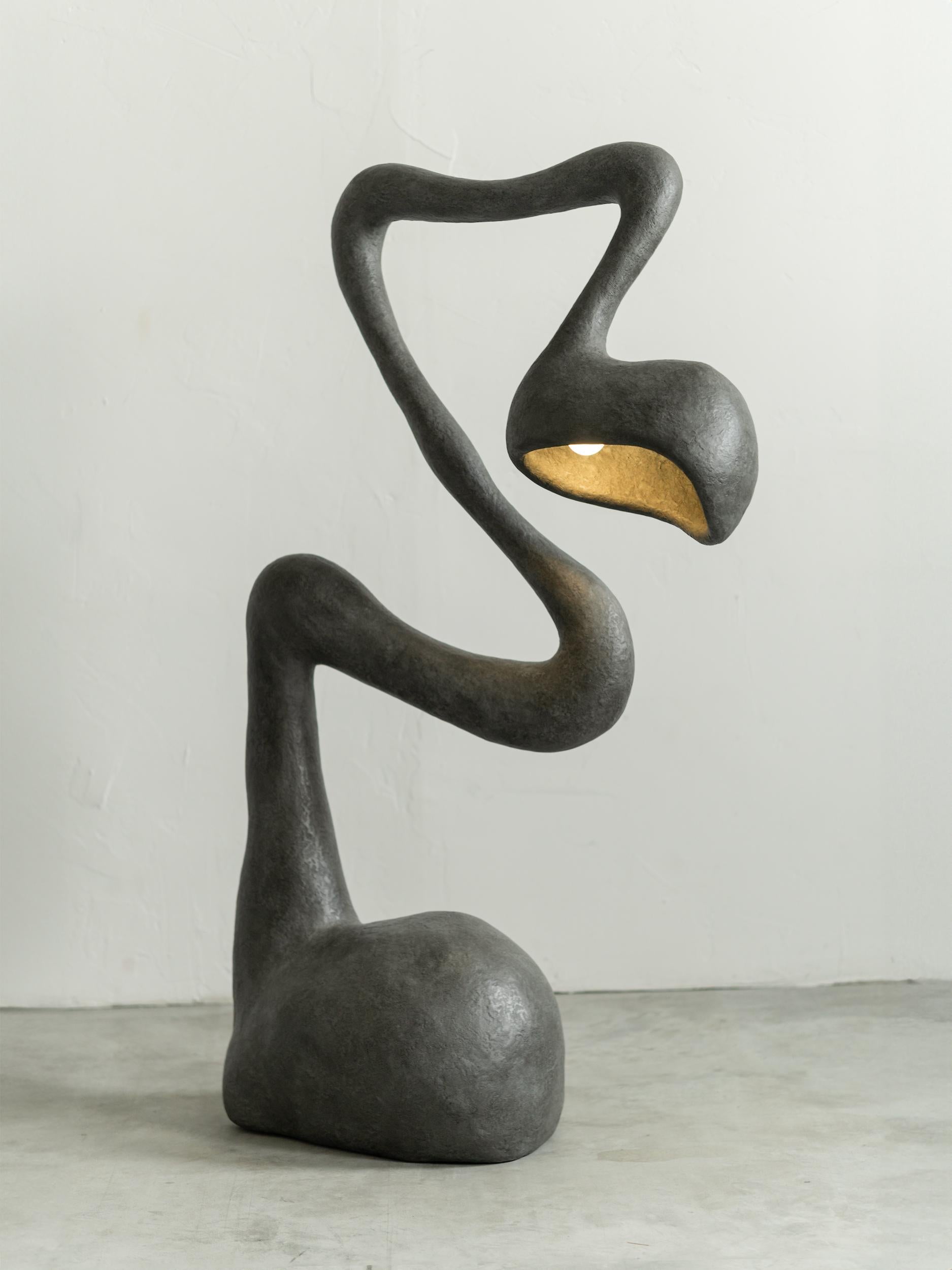 ROSTOK Lampadaire contemporain, gris, édition limitée, Organic Bionic Design en vente 4