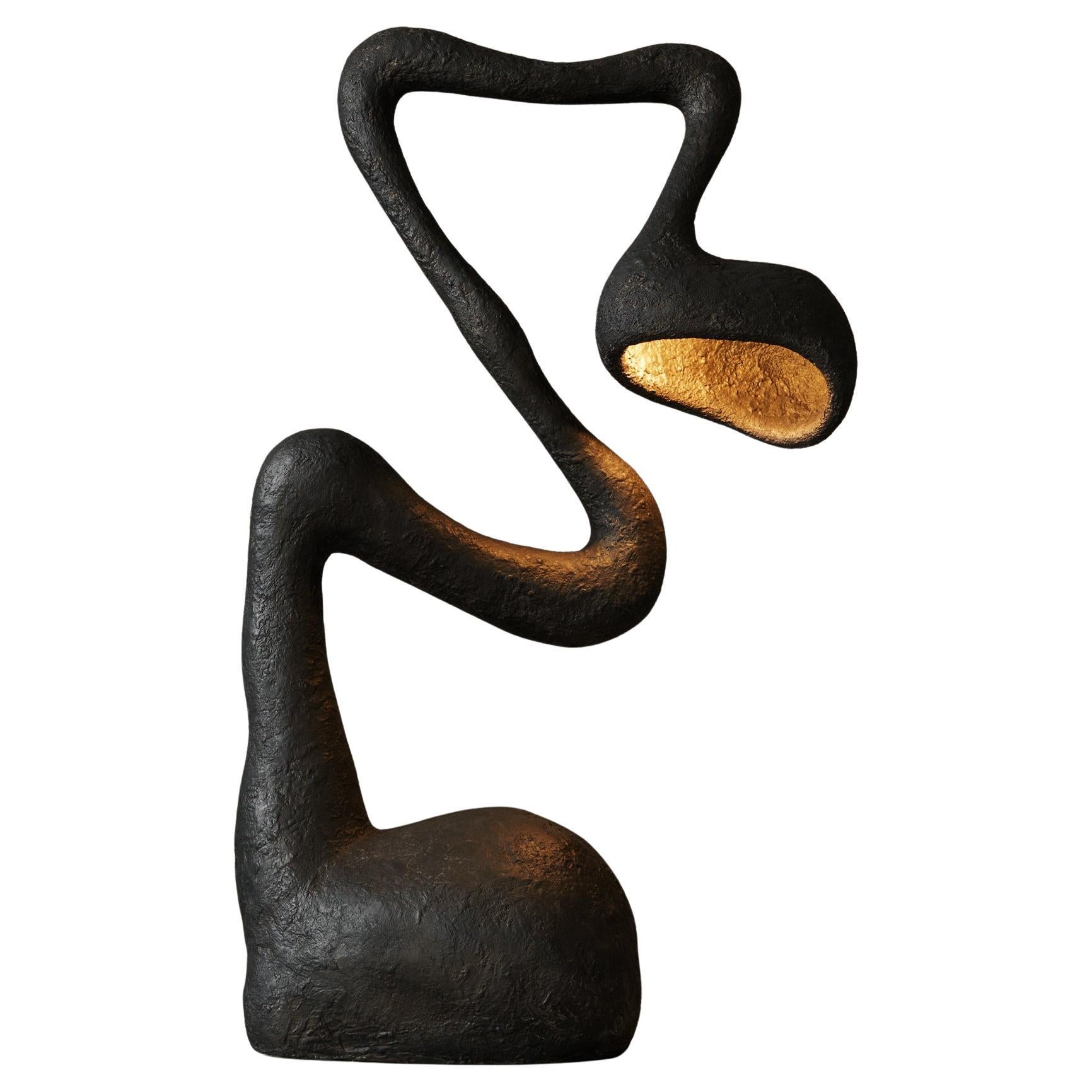ROSTOK Lampadaire contemporain, noir, édition limitée, Organic Bionic Design