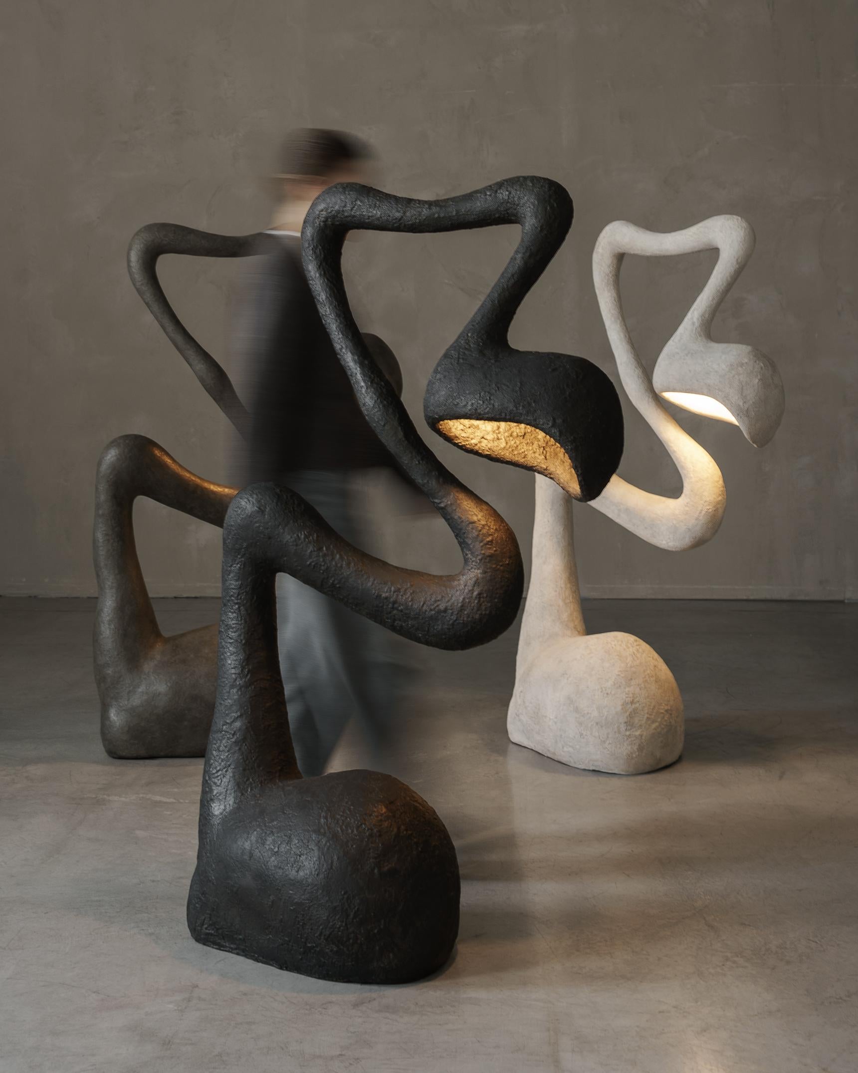 ROSTOK Lampadaire contemporain, gris, édition limitée, Organic Bionic Design en vente 12