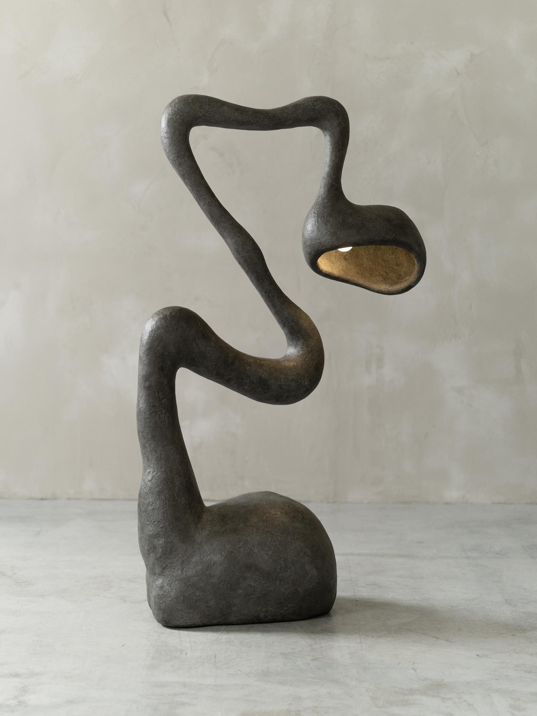 Organic Modern ROSTOK Floor Lamp, Recycled Paper, Organic, Limited Edition by Pavel Vishnevsky For Sale