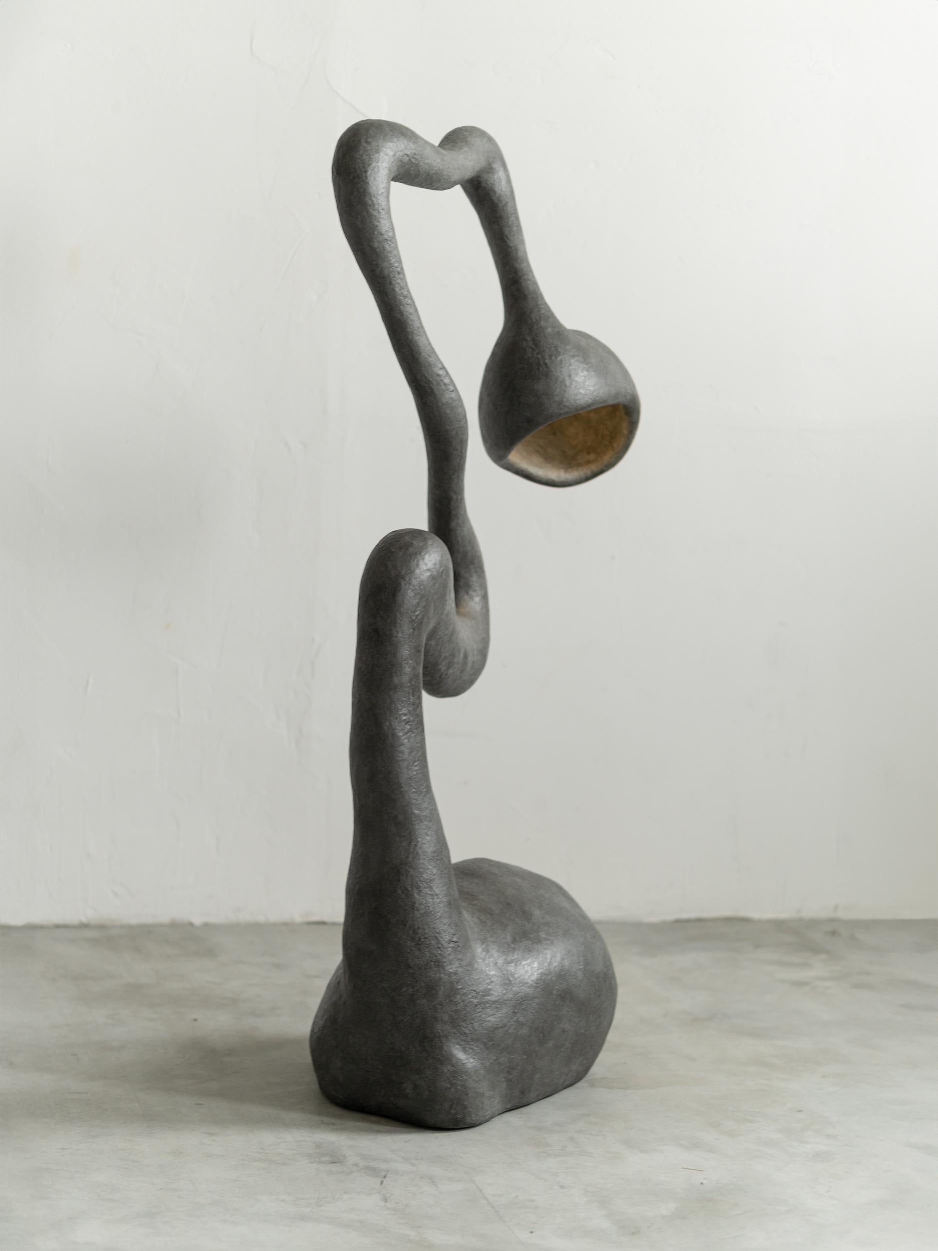 Contemporary ROSTOK Floor Lamp, Recycled Paper, Organic, Limited Edition by Pavel Vishnevsky For Sale