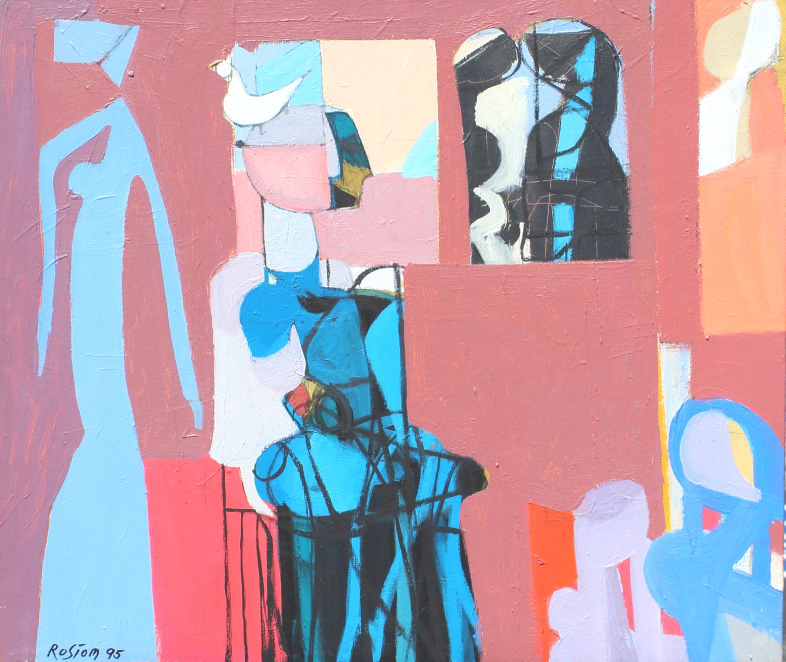 Rostom, l'attesa, 26x22 pollici, acrilico su tela. 