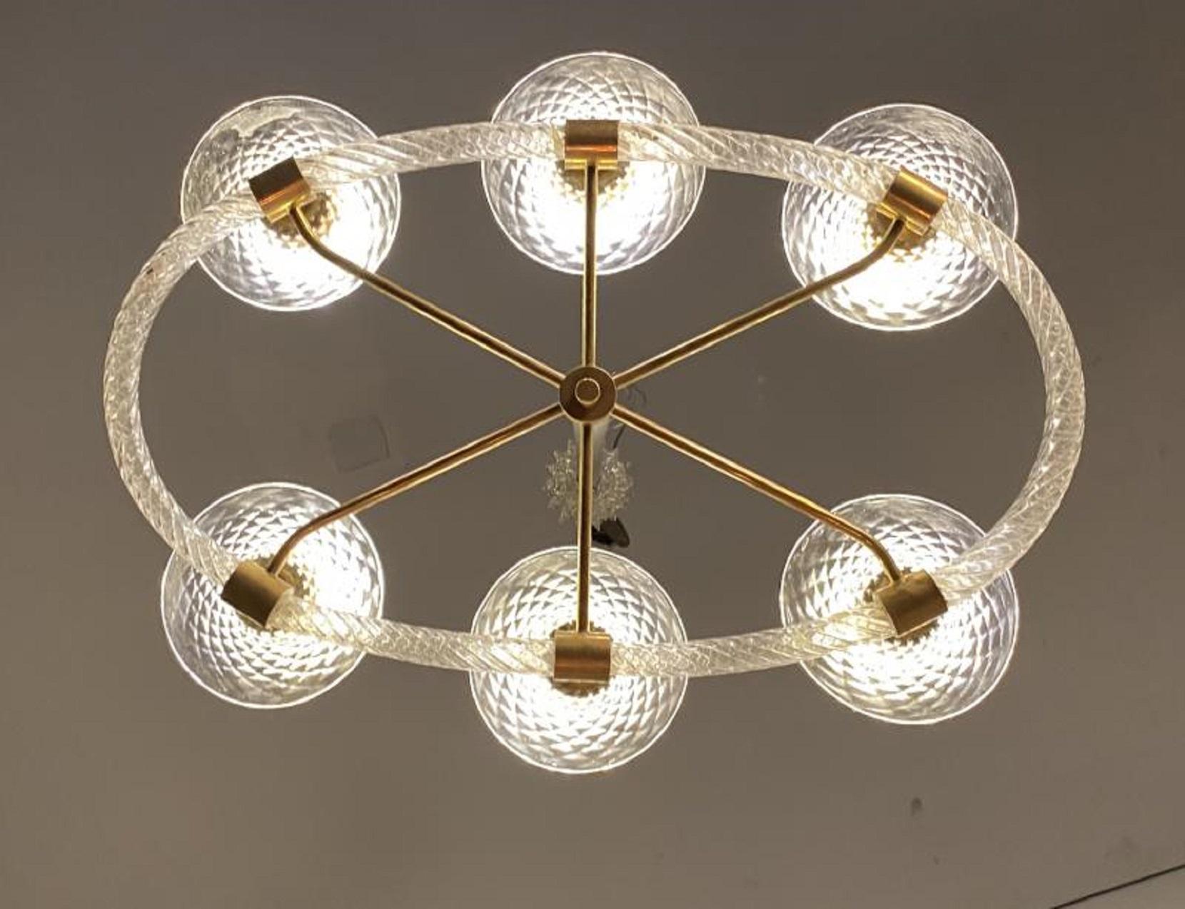 Mid-20th Century Rostrato Chandelier by Barovier, circa 1940s