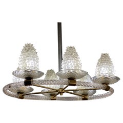 Rostrato Chandelier by Barovier, circa 1940s