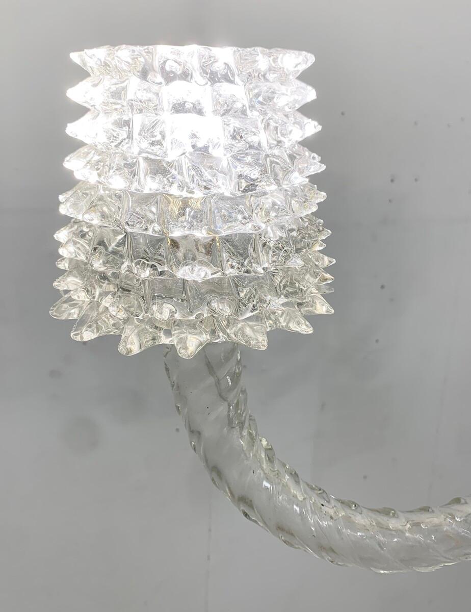 Rostrato Glass Chandelier by Ercole Barovier, Italy, 1940s 1