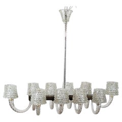 Rostrato-Glas-Kronleuchter von Ercole Barovier, Italien, 1940er Jahre