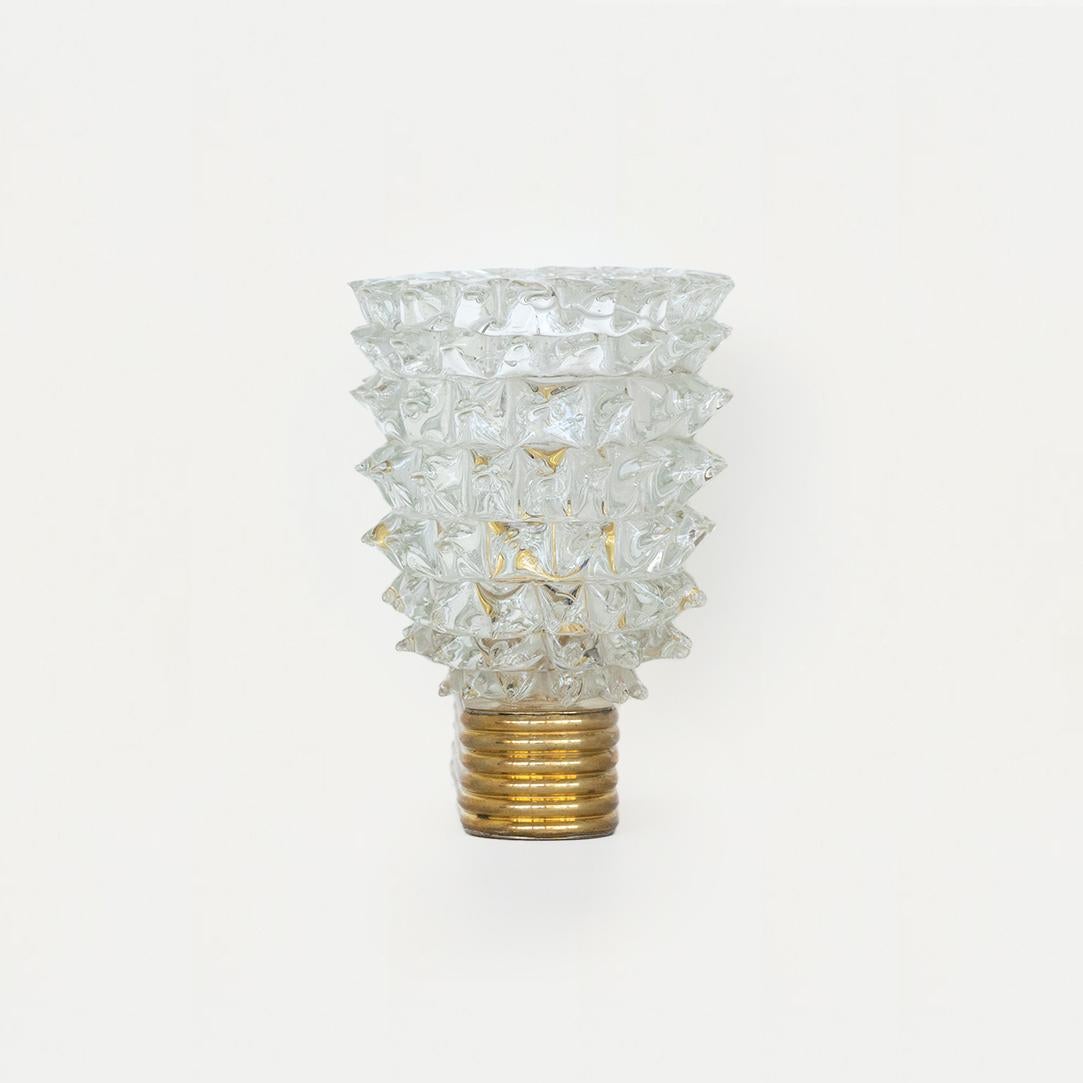 Italian Rostrato Glass Sconce by Barovier, Single
