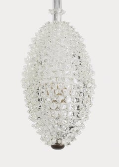 'Rostrato' Hand Blown Glass Ceiling Pendant by Ercole Barovier, circa 1940