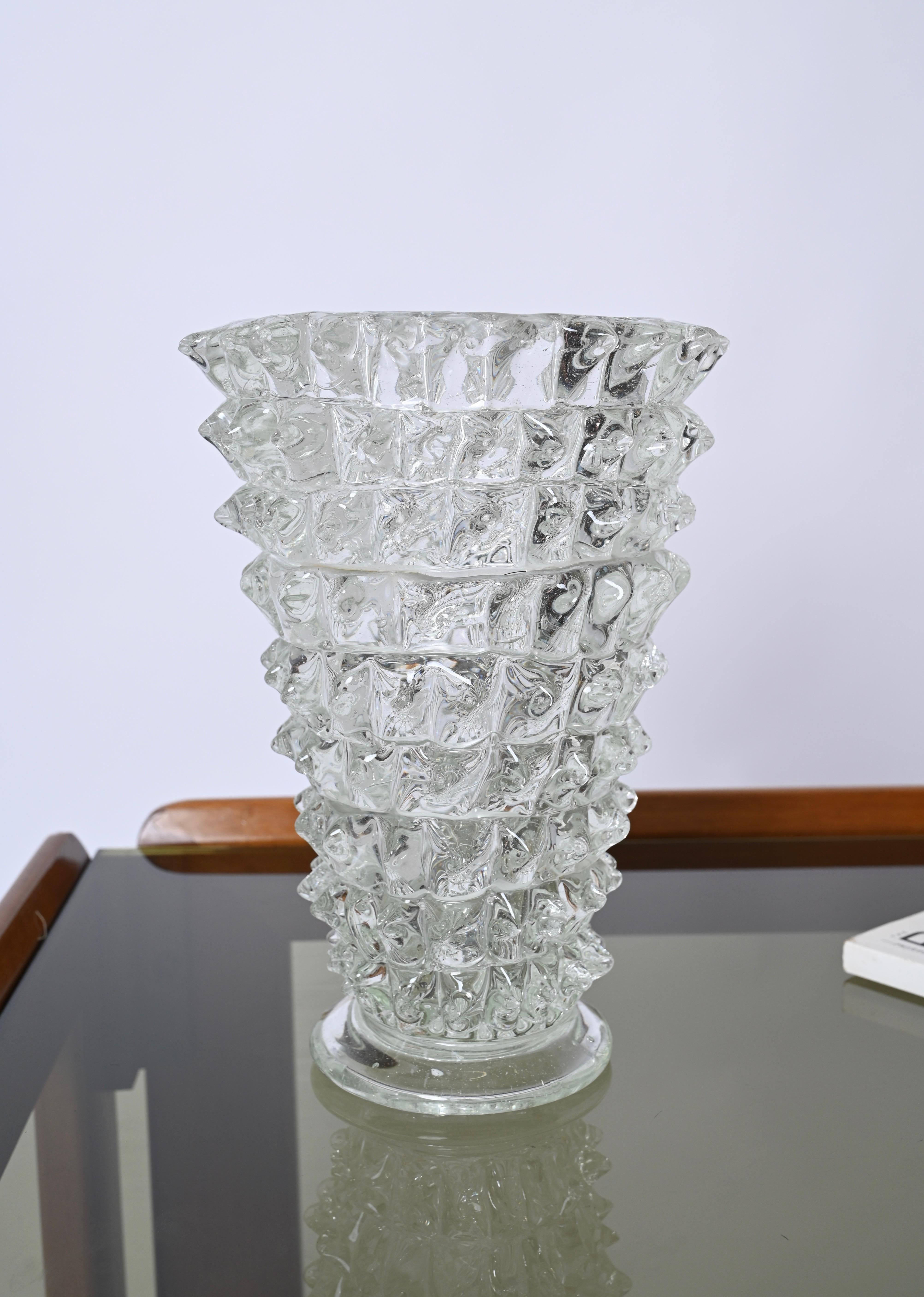 Rostrato Murano Glass Vase by Ercole Barovier for Barovier & Toso, Italy 1940s 7