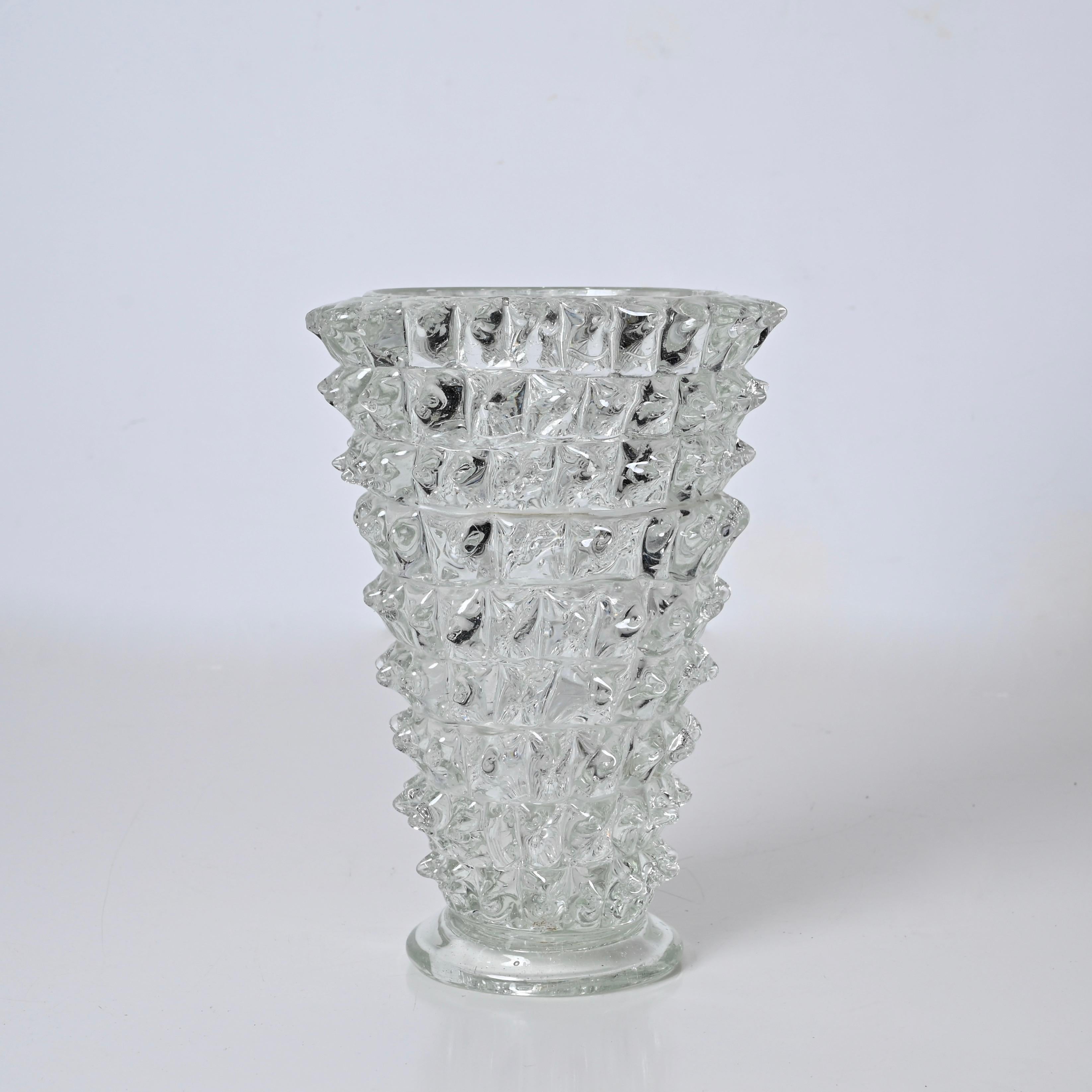 Rostrato Murano Glass Vase by Ercole Barovier for Barovier & Toso, Italy 1940s 10