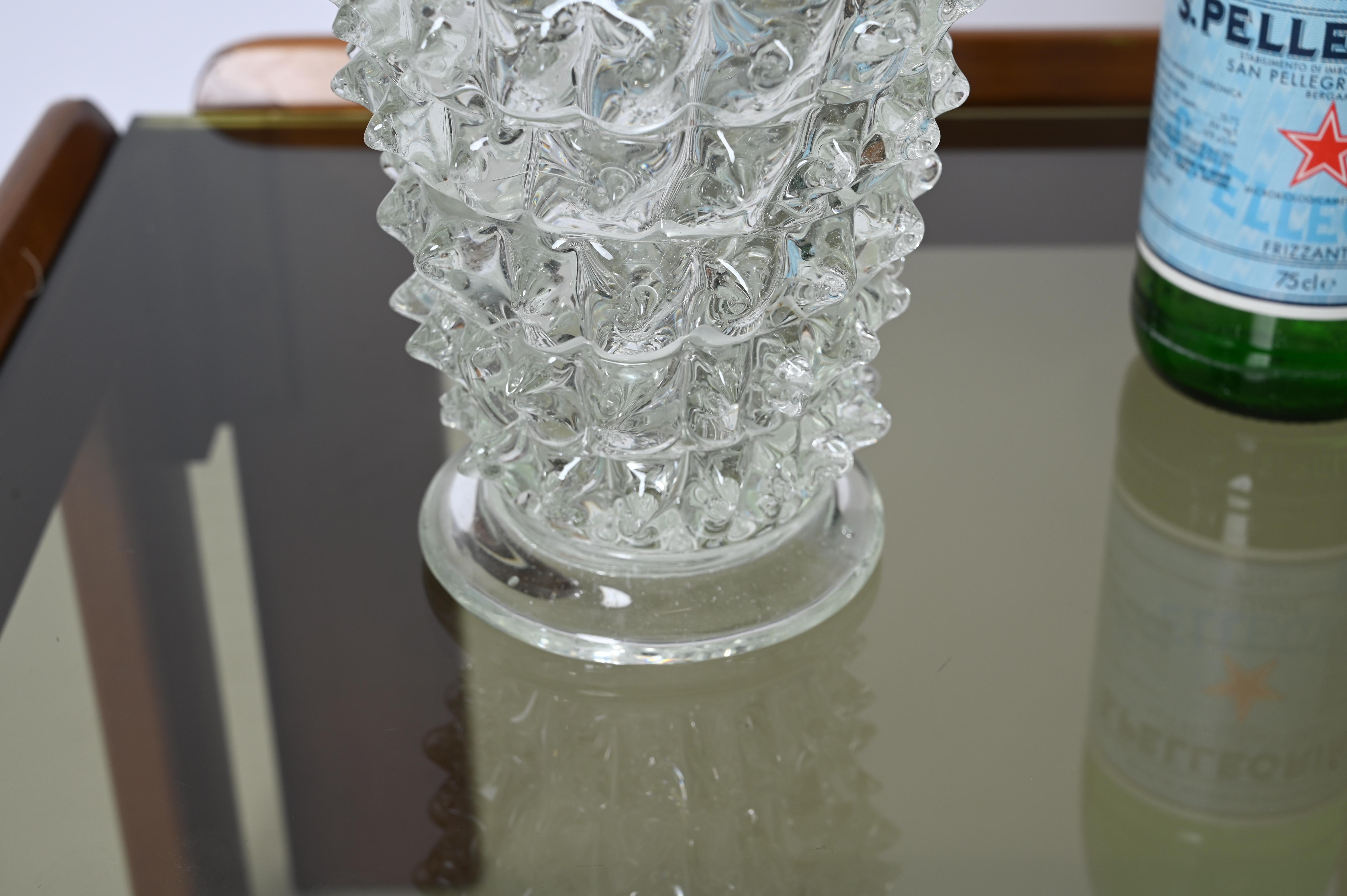 20th Century Rostrato Murano Glass Vase by Ercole Barovier for Barovier & Toso, Italy 1940s