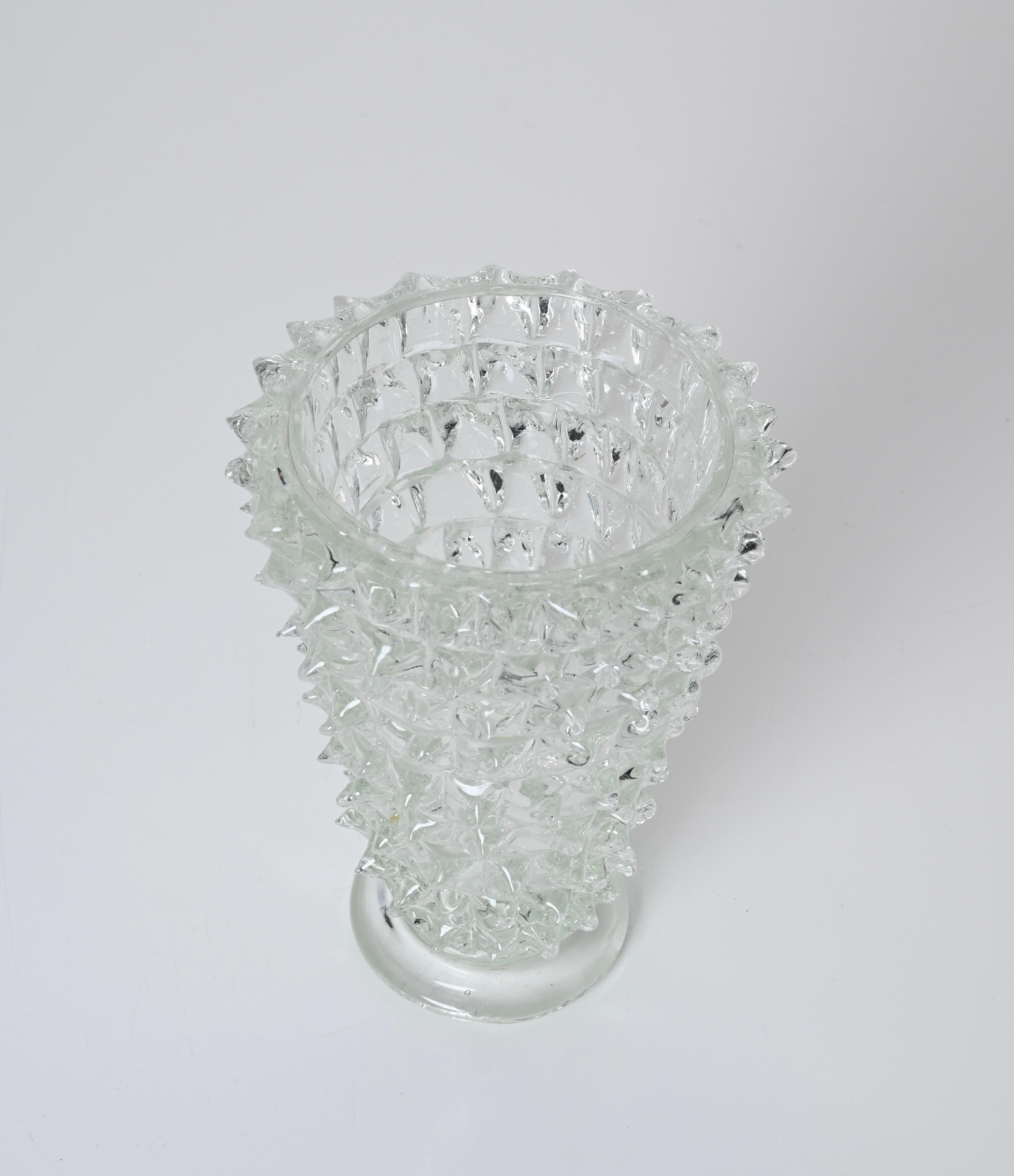Rostrato Murano Glass Vase by Ercole Barovier for Barovier & Toso, Italy 1940s 2