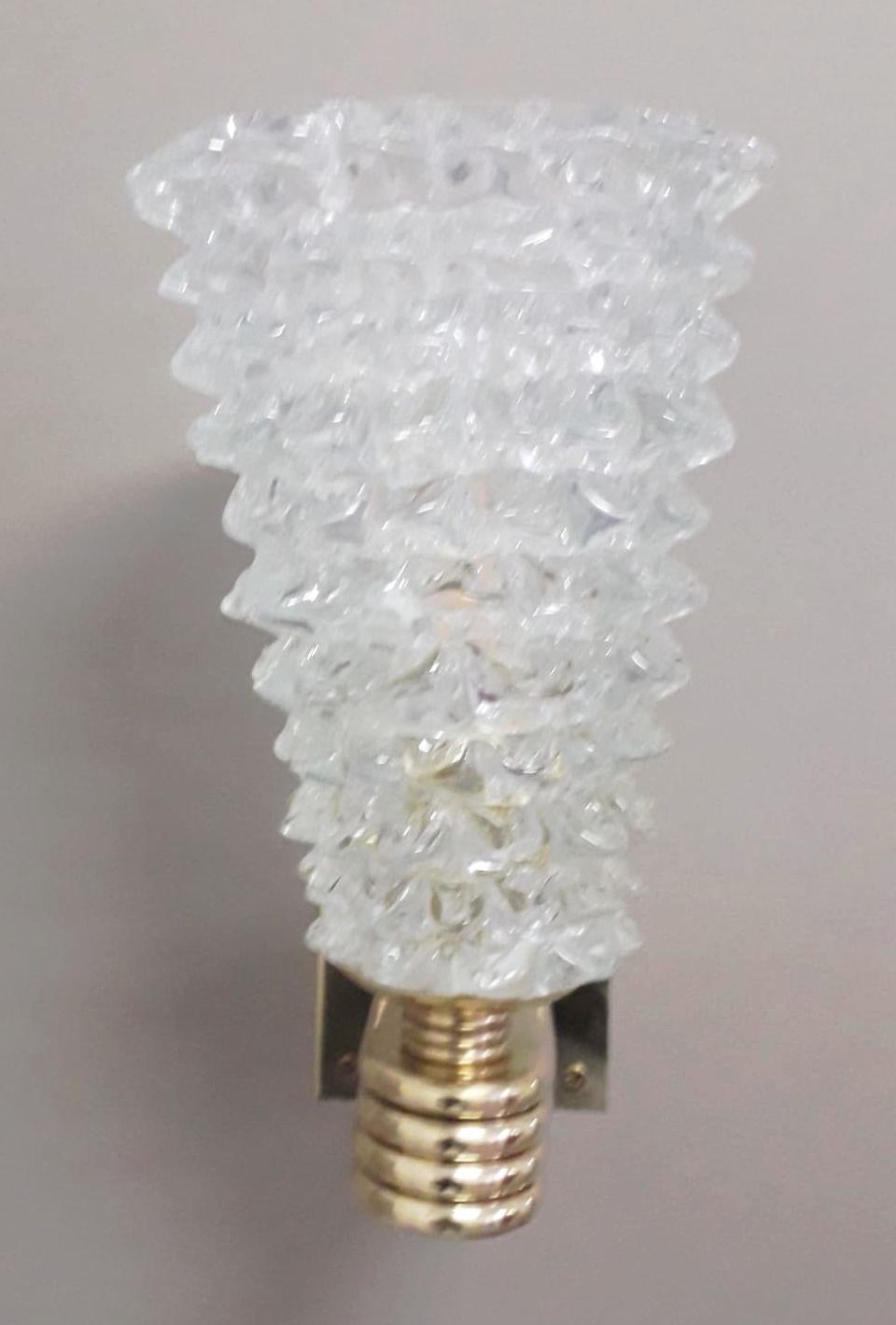 Mid-Century Modern Rostrato Sconce by Barovier e Toso For Sale