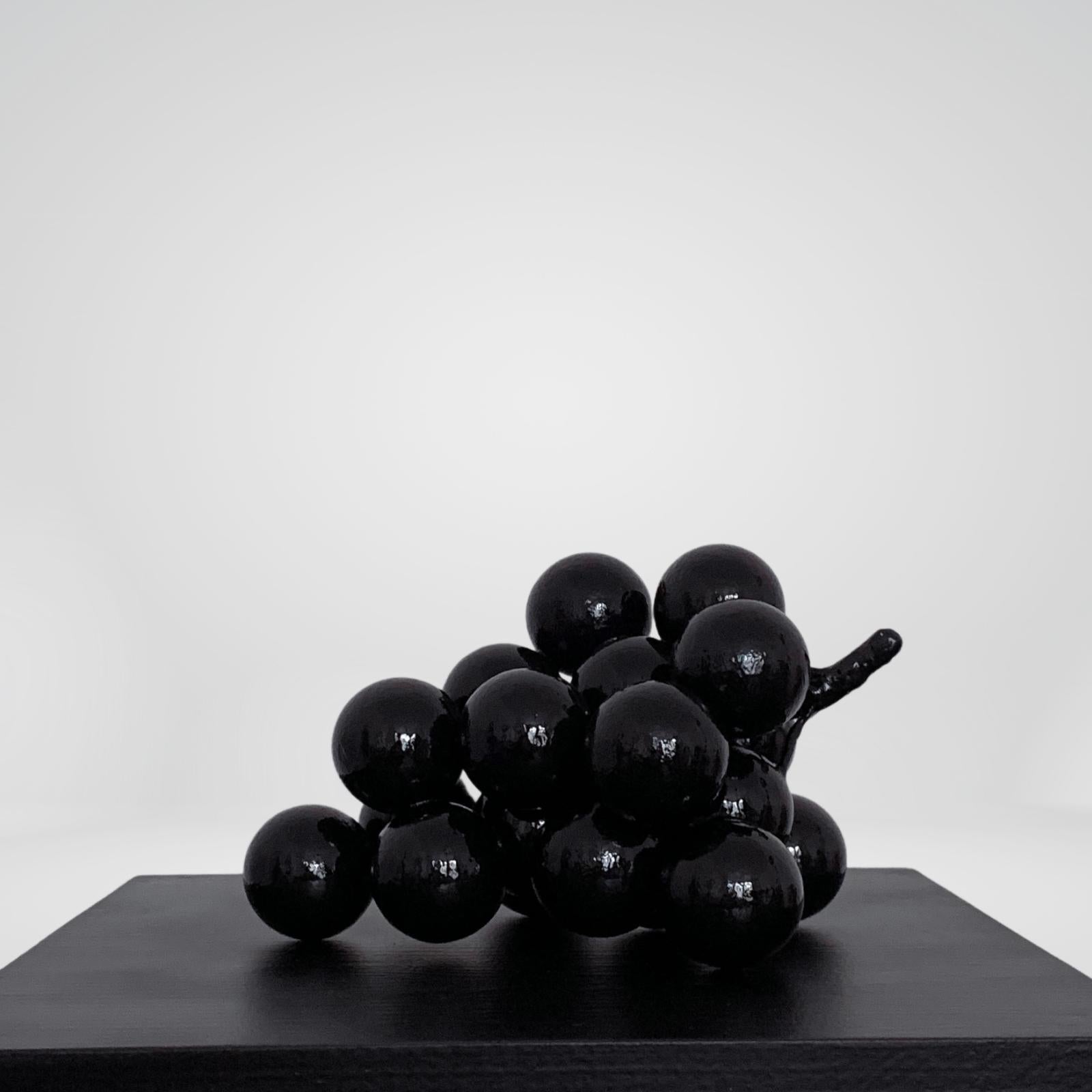 Rostyslav Kozhman Figurative Sculpture - Grape Sculpture Steel Black Abstract
