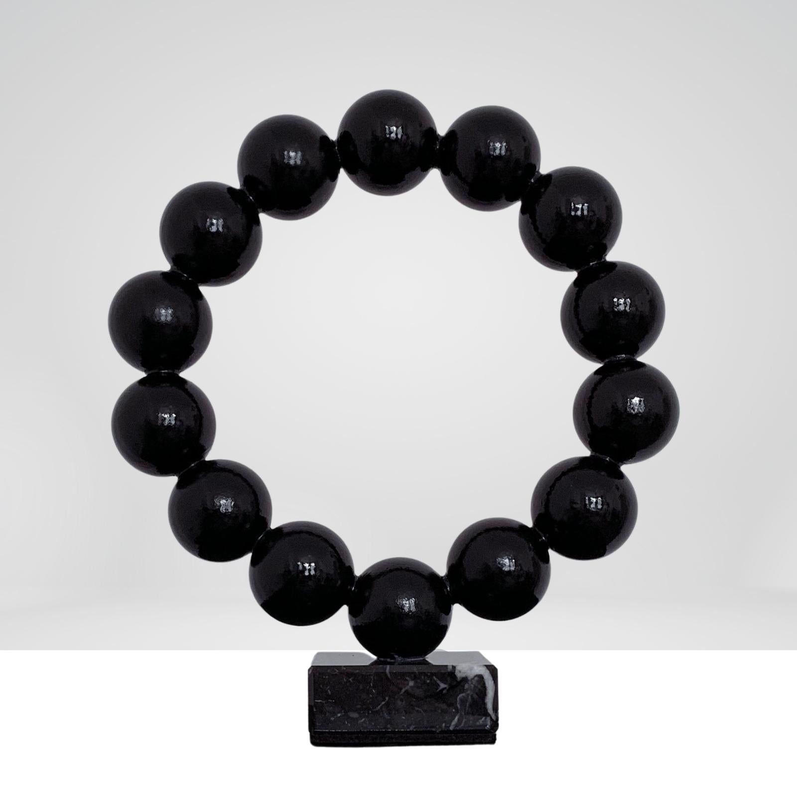 Made in England, 2021.

Black. Minimalistic. Abstract. Spheres: from molecules to planets. Look around: mono sphere or billions of small combinations of spheres - this all is our world.

Please, note, that real product colours may vary slightly from