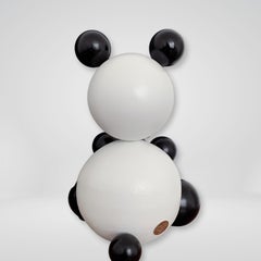 Panda 3 of 100, Steel Bear Animal Abstract Sculpture