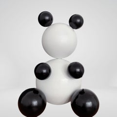 Panda 3 of 100, Steel Bear Animal Abstract Sculpture