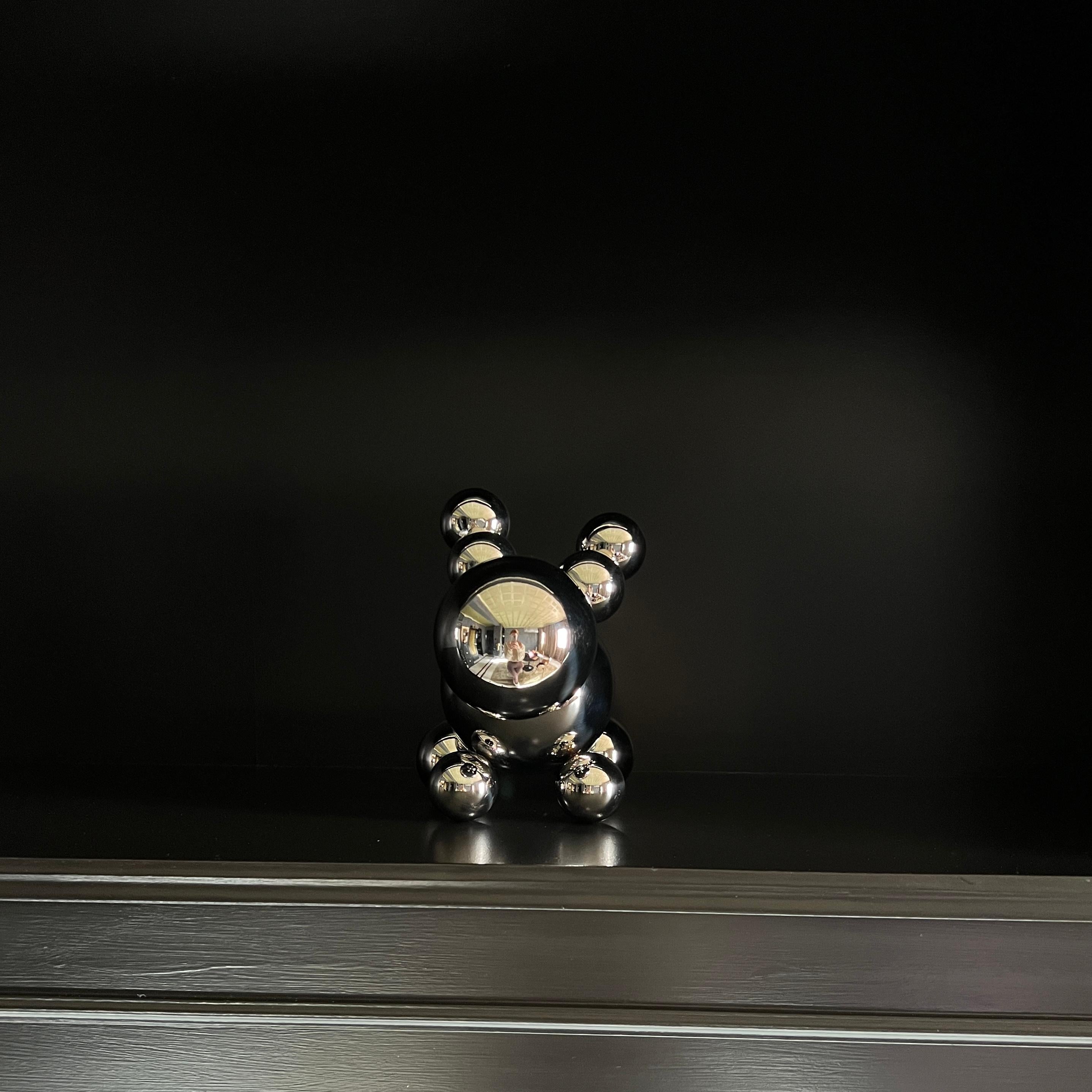 Stainless Steel Rabbit Bunny Robot 'Wait...' Minimalistic Art 5