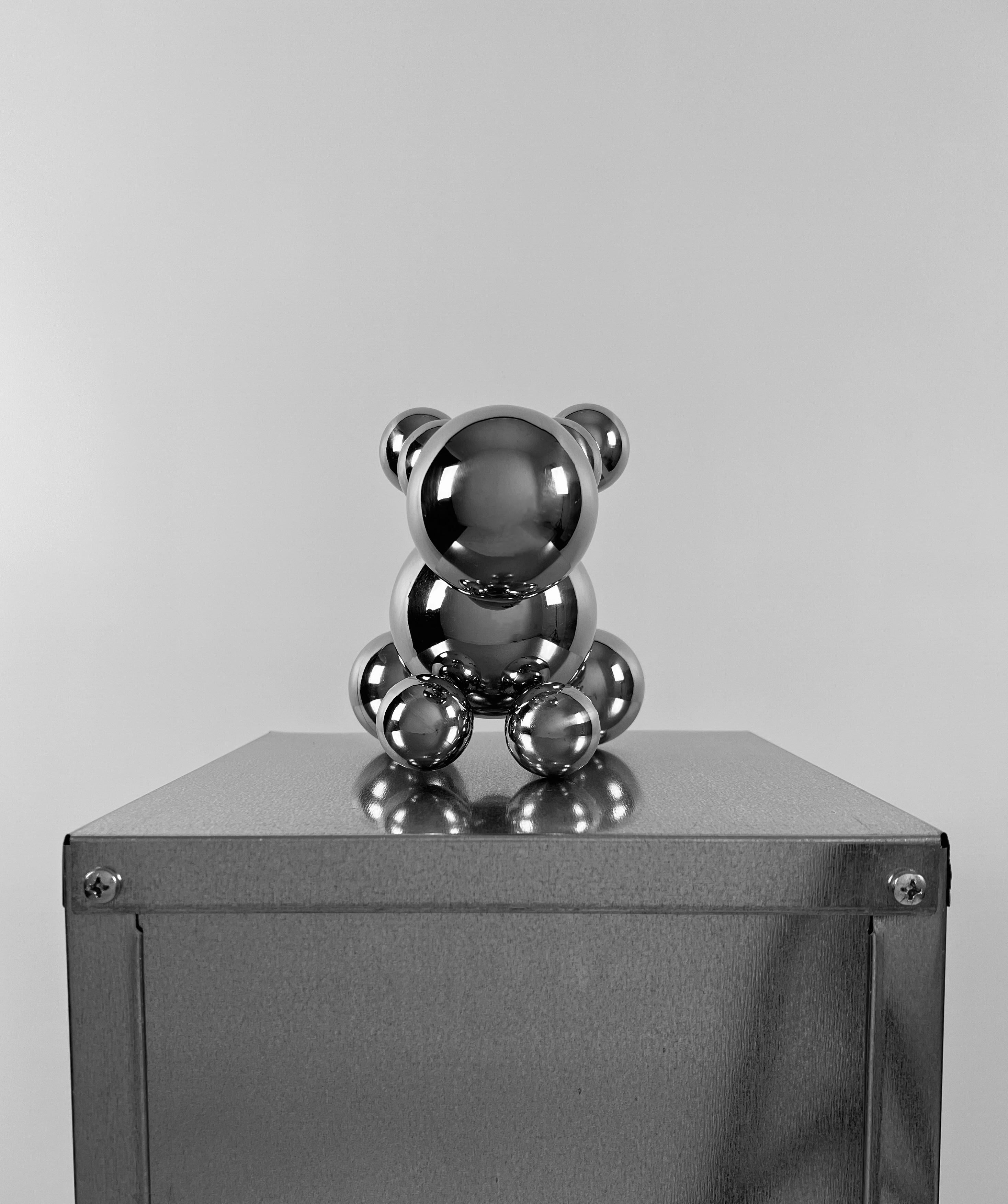 Stainless Steel Rabbit Robot Minimalistic Robot Sculpture 1