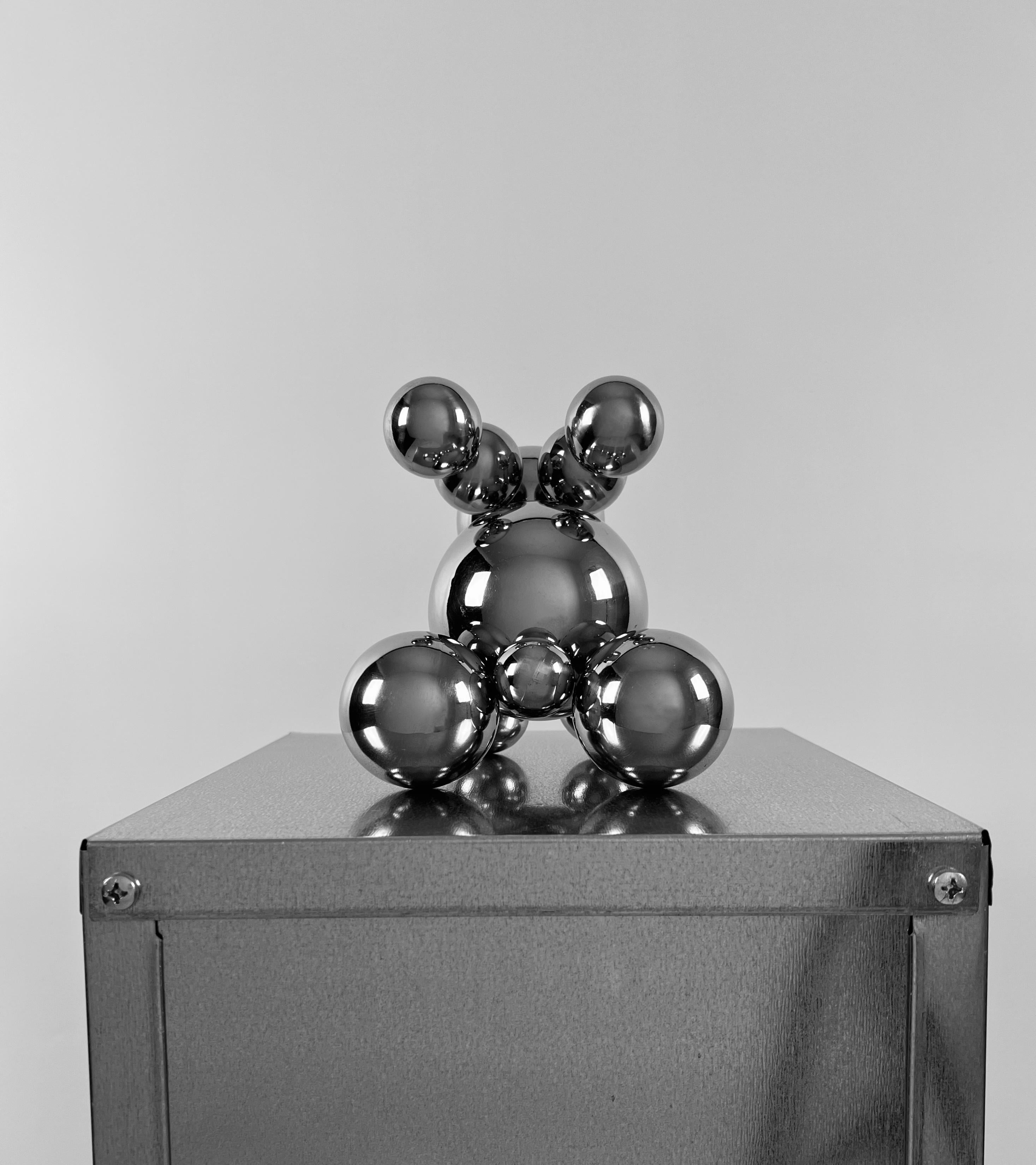 Stainless Steel Rabbit Robot Minimalistic Robot Sculpture 4