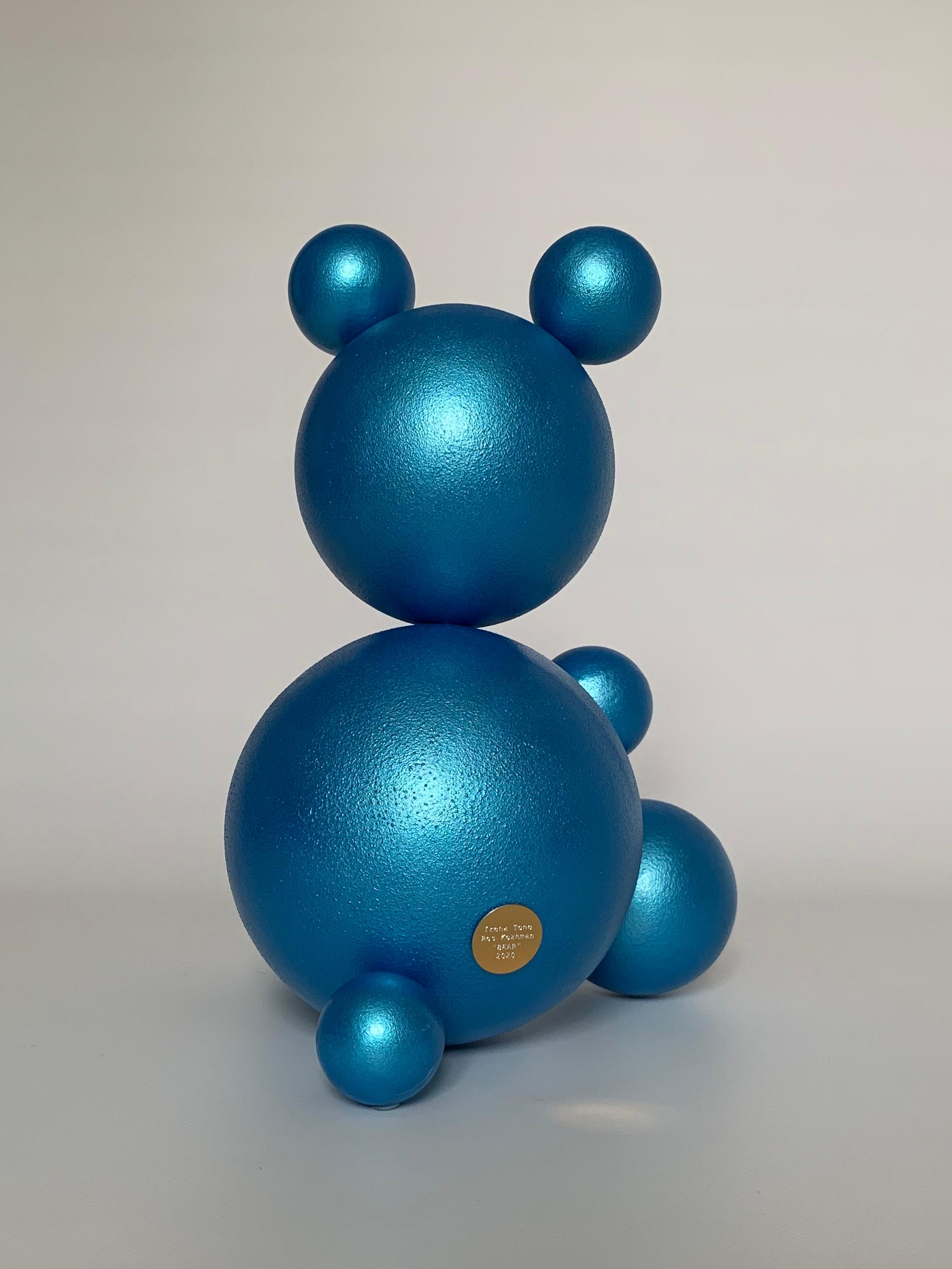 Steel BLUE BEAR Animal Abstract Sculpture 1