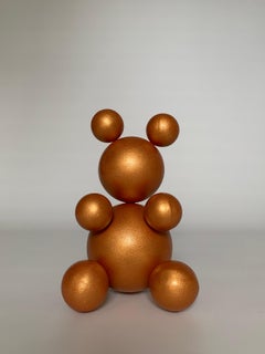 Steel ORANGE BEAR Animal Abstract Sculpture