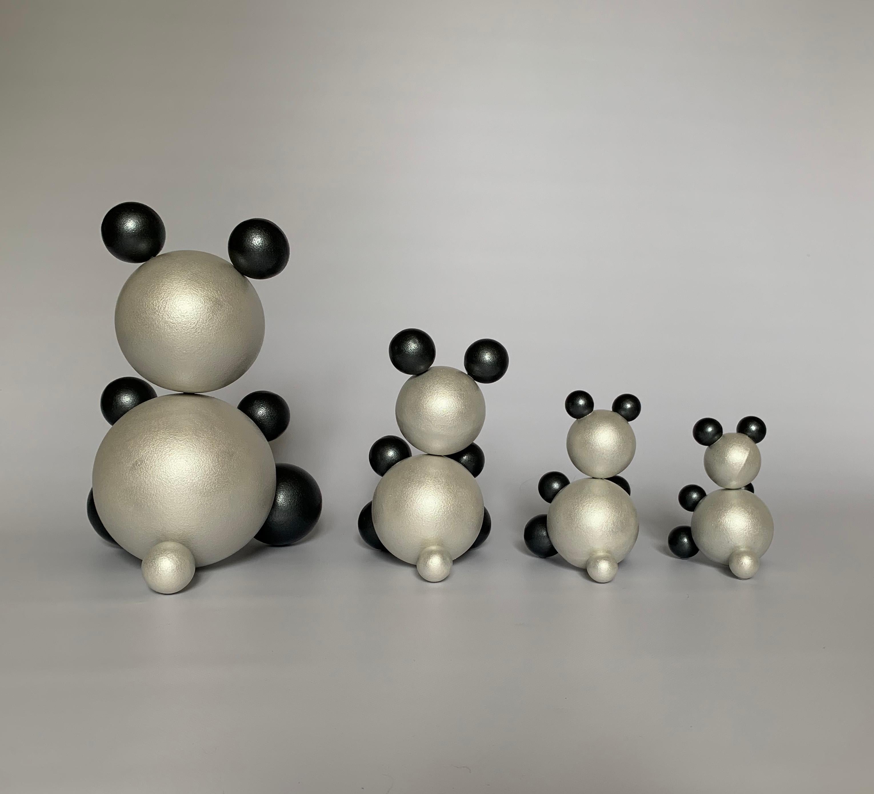 Art is the best gift, isn't it?
Do you like bears? Look at these tiny ears and tails! And look at their fur... Aren't they sweet candy? A metal bear covered by acrylic is a sample of minimal contemporary sculpture. Every bear has a metal emblem with