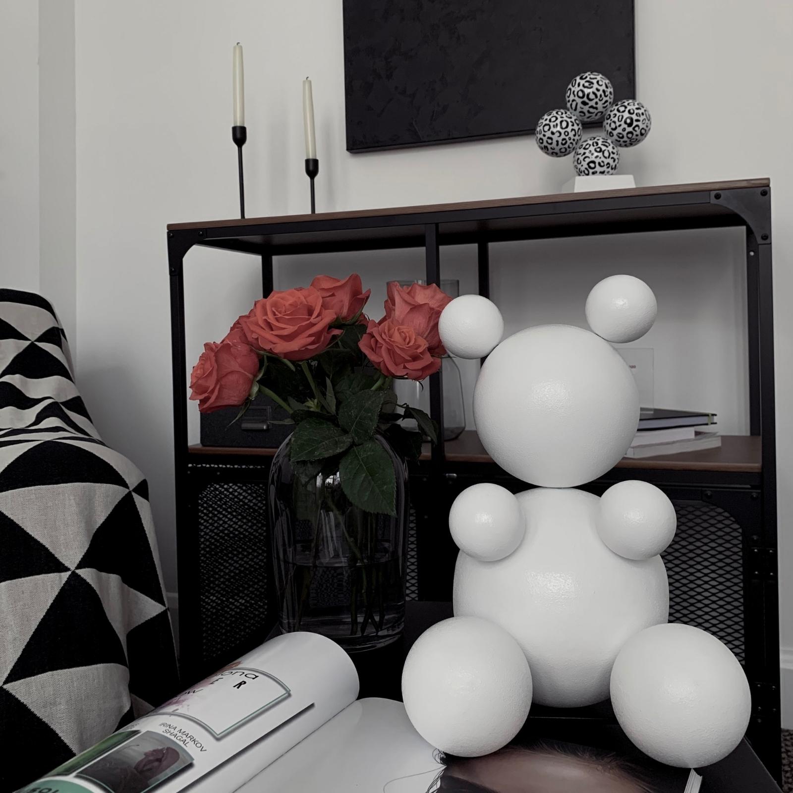 Made in England, 2021.

A simple form builds a complex one. In our approach, we go from the opposite, representing complex things in simple forms. So, our bear consists of only 9 simple steel balls, but this minimalism does not stop making him a