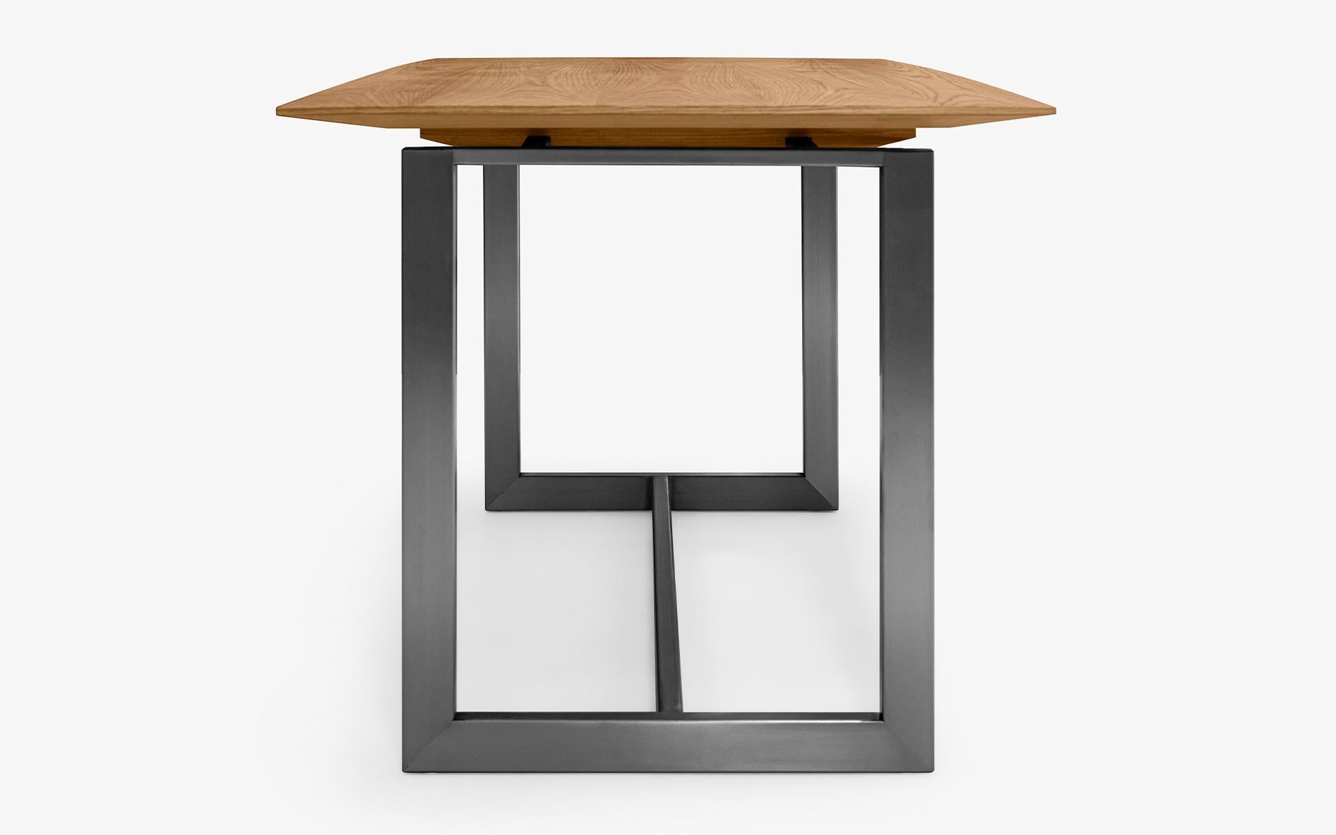 Modern Rōsu Study Desk, Oak Veneer Table Top For Sale