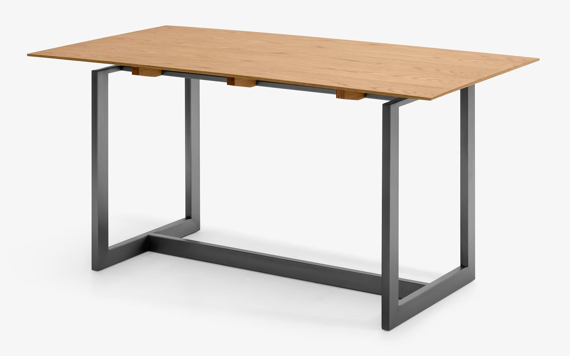 Contemporary Rōsu Study Desk, Oak Veneer Table Top For Sale