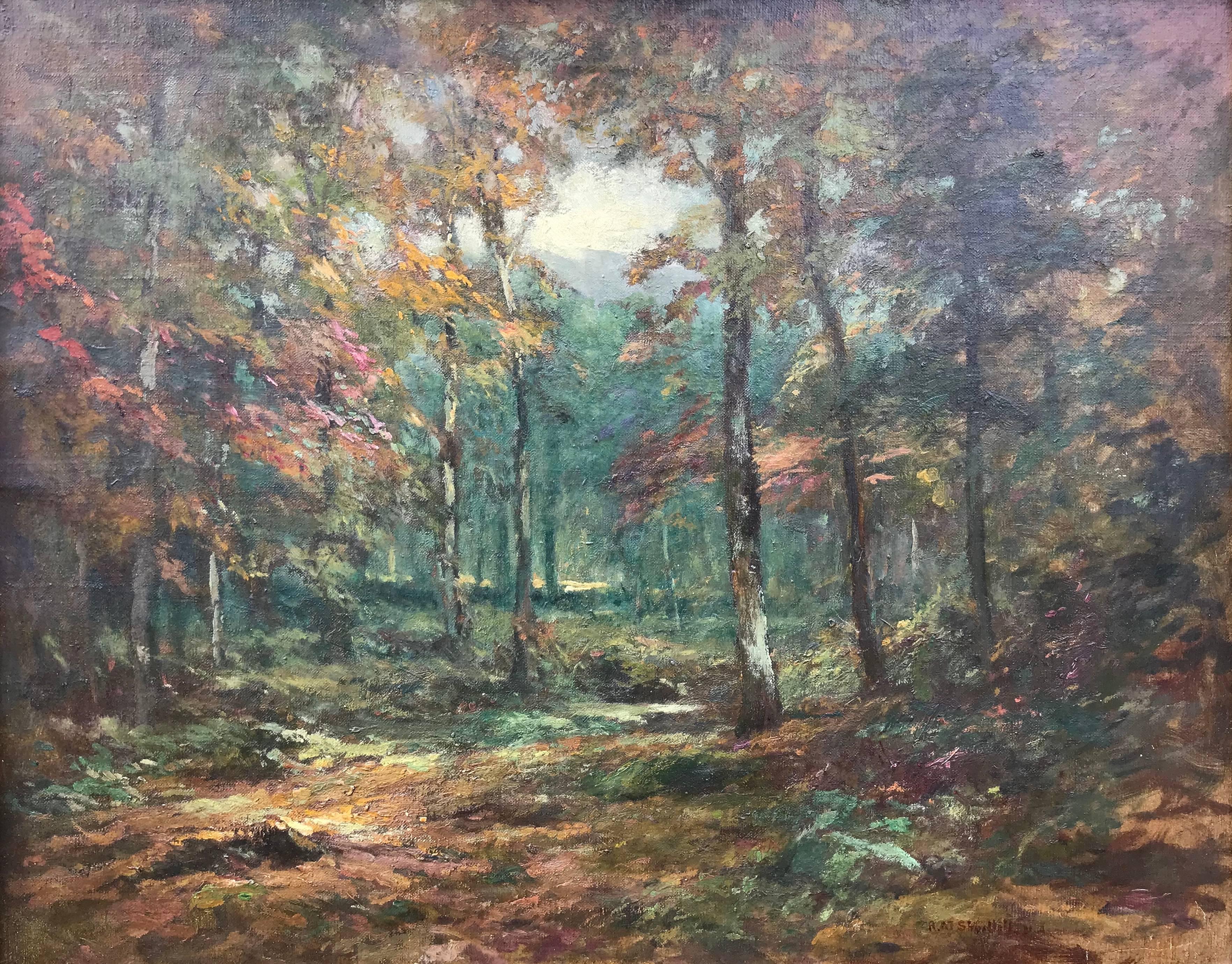 Roswell Morse Shurtleff Landscape Painting - “Forest Light”