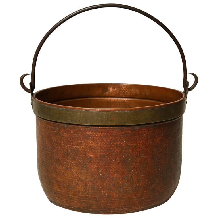 Rosy Copper Log Bucket For Sale at 1stDibs