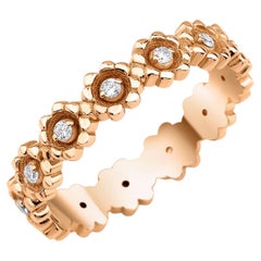 Fede nuziale con diamante rosato