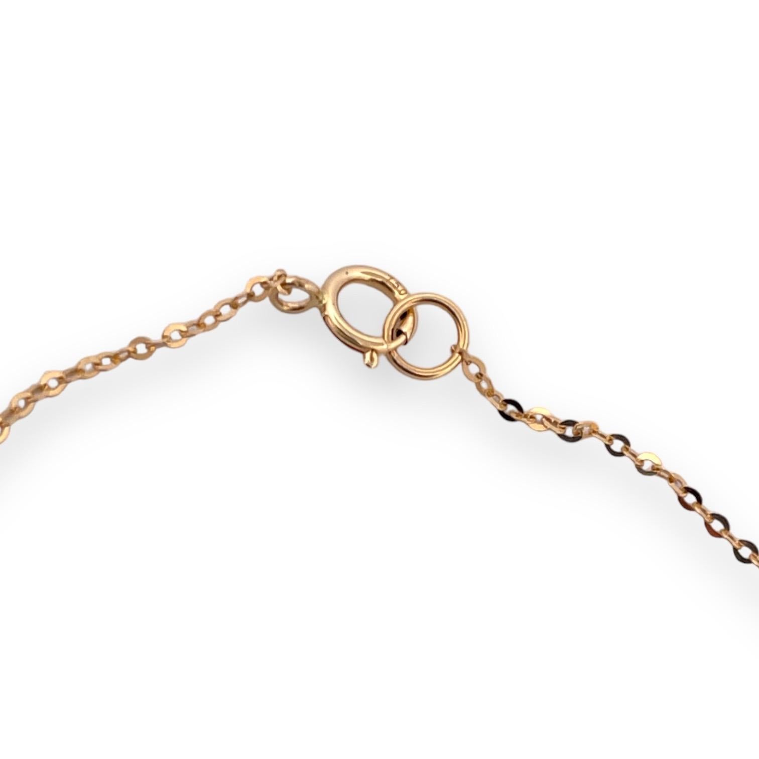 Modern Rosy Mother Of Pearl Clover Natural Diamond Bracelet 18K Gold For Sale