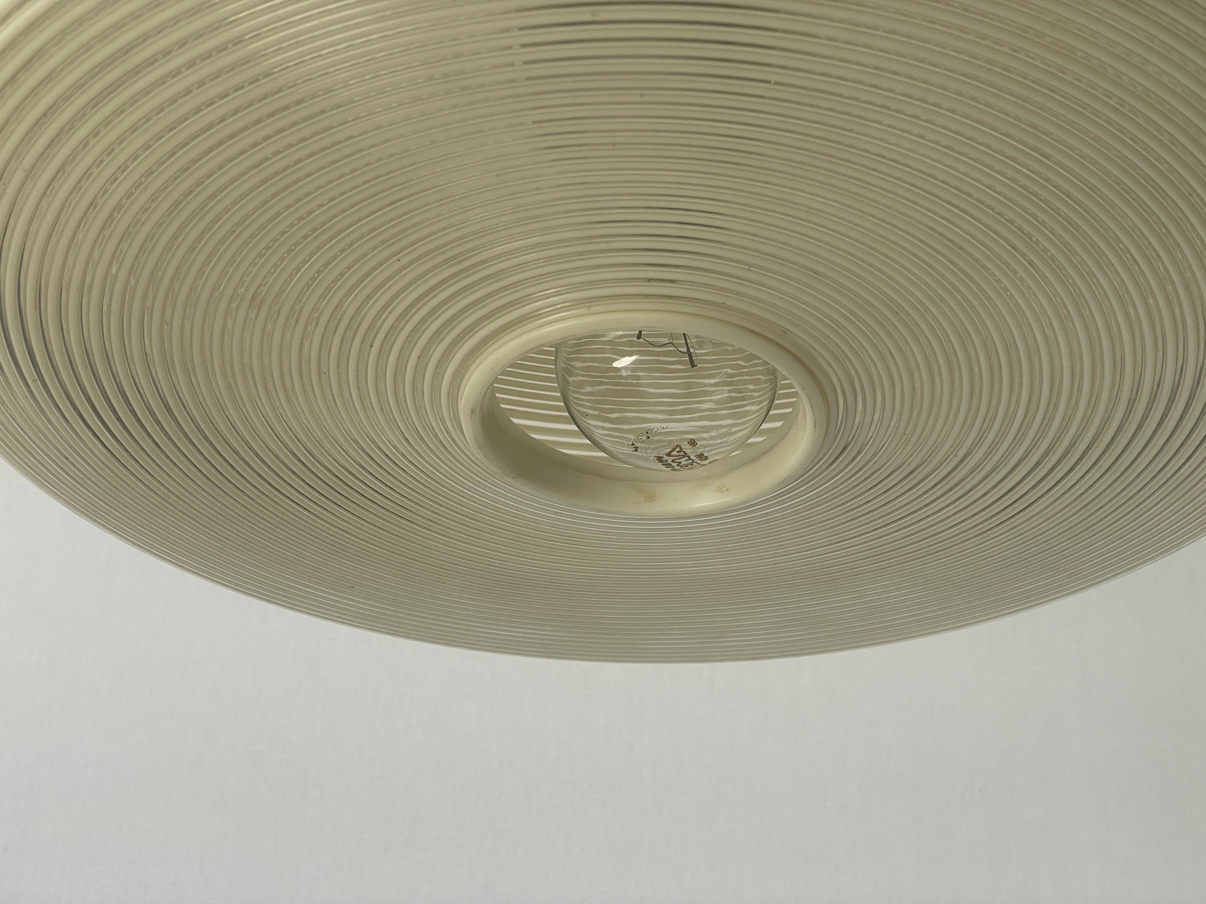 Lámpara de techo Rotaflex de Yasha Heifetz con detalle de teca, años 60, Alemania Plástico en venta
