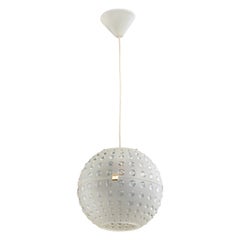 Rotaflex, Pendant Light, Plastic, Brass, France, 1970s