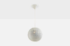 Rotaflex, Pendant Light, Plastic, Brass, France, 1970s