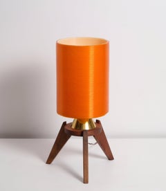 Lámpara de mesa Rotaflex de nogal de John & Sylvia Reid, años 50