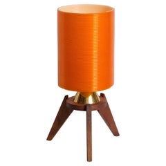 Lámpara de mesa Rotaflex de nogal de John & Sylvia Reid, años 50