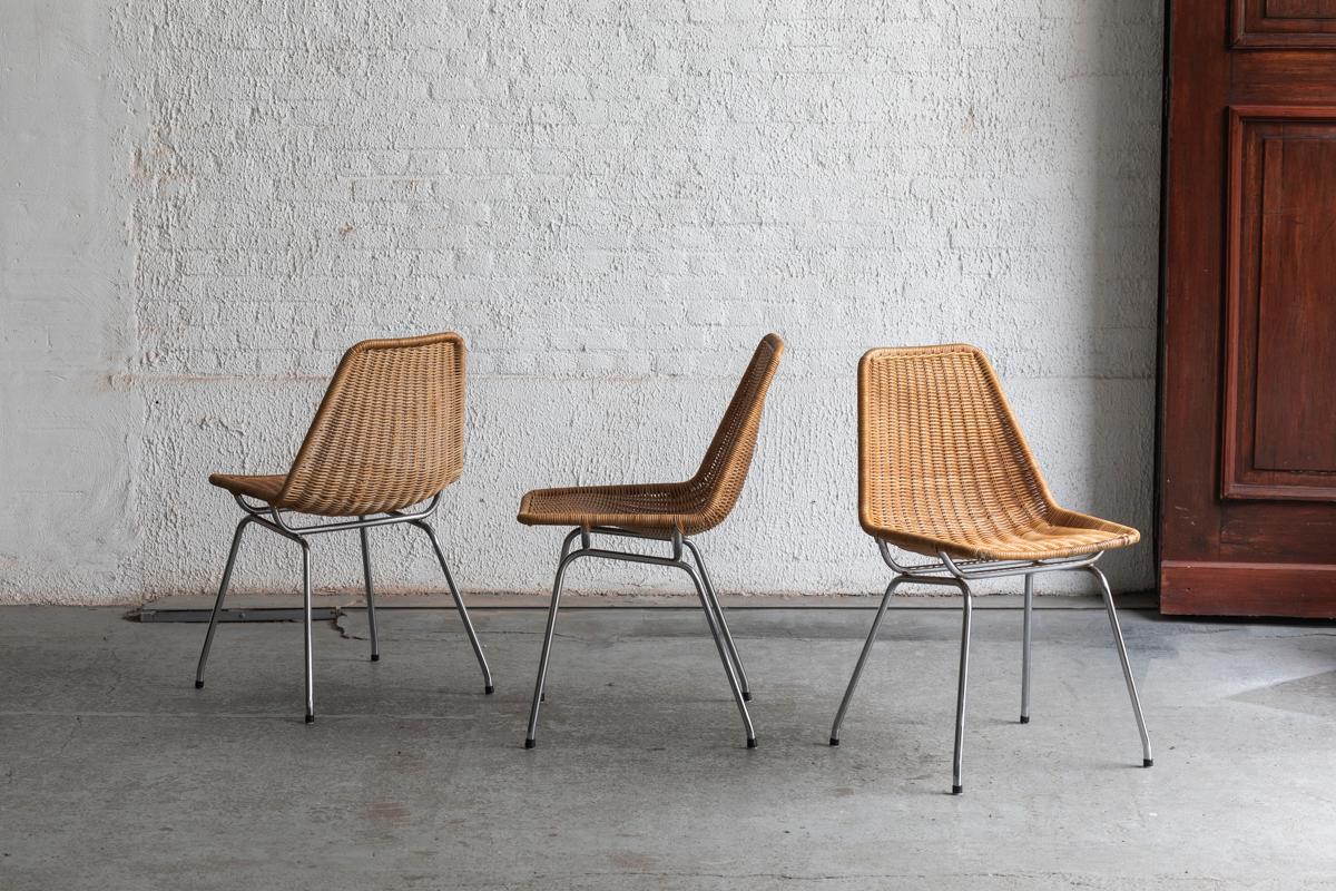 Rotanhuis Set of 6 Rattan Dining Chairs, Dutch design, 1960s In Good Condition In Antwerpen, BE