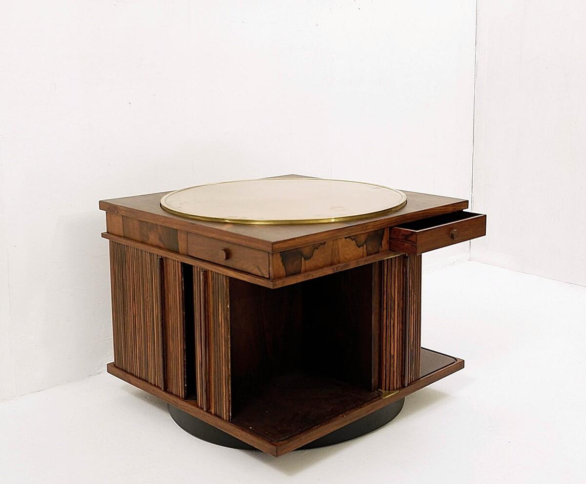 Mid-20th Century Rotatable Bar / Side Table by Gianfranco Frattini for Bernini, 1960s