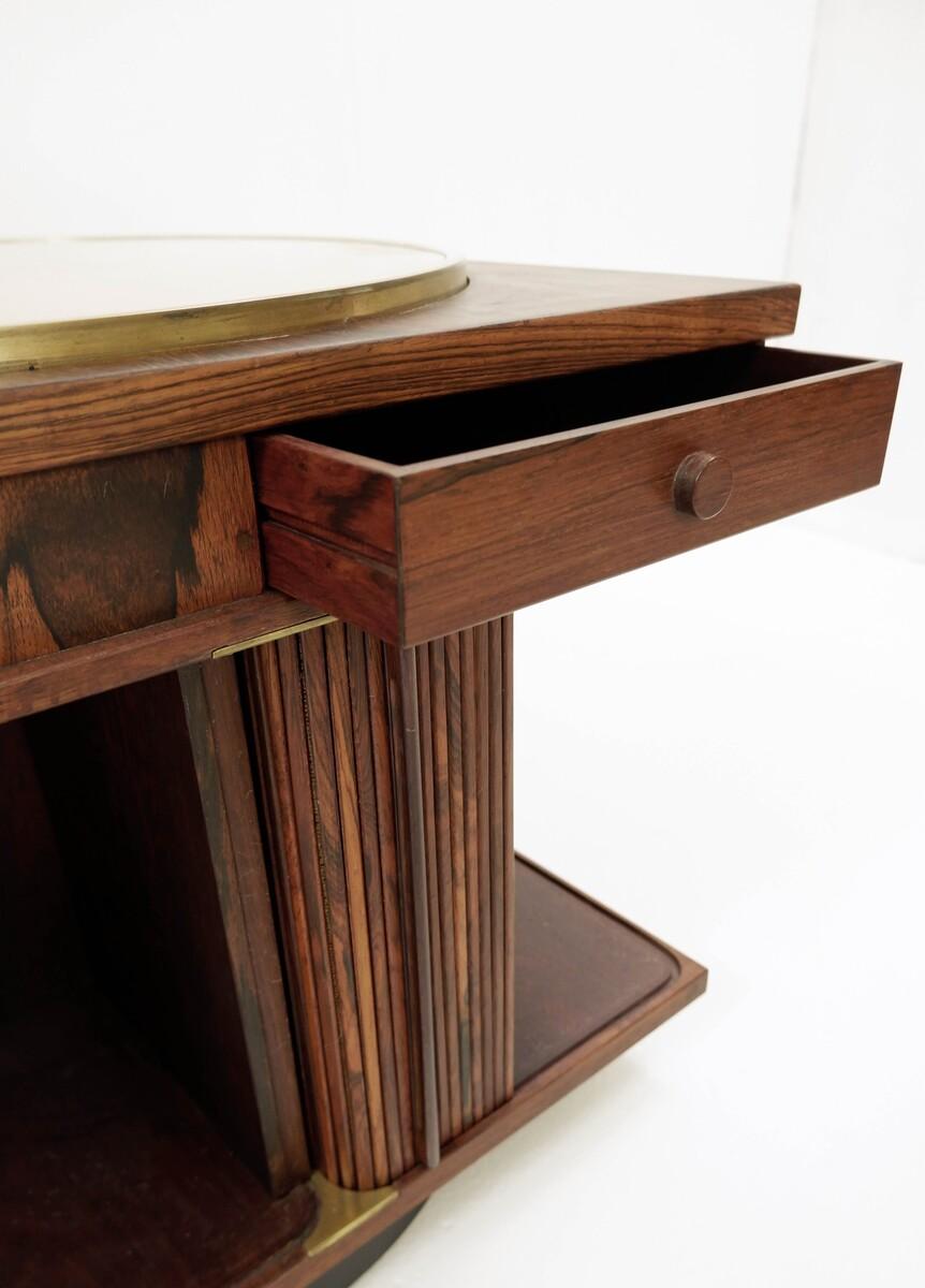 Copper Rotatable Bar / Side Table by Gianfranco Frattini for Bernini, 1960s