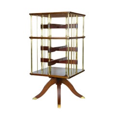Rotatable Side Stand, Vienna, circa 1910, Mahogany and Brass , Art Nouveau